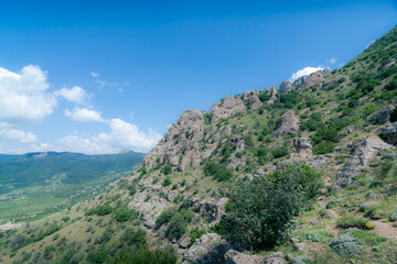 Fototapeta na wymiar Demirci mountain landscape in summer