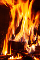 Fire texture, flame abstract background