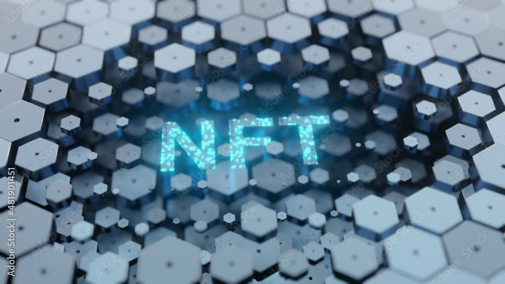 Poster digital files of non-fungible nft tokens based on blockchain technology.