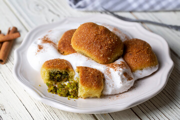 Kerebic dessert, Turkish cuisine (Turkish; Krebic dessert) Famous dessert of Mersin region