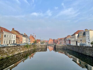 Naklejka premium Brujas Landscape Belgium Culture