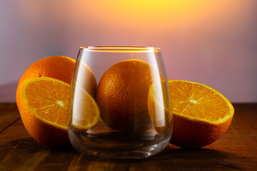 Bebida fresca al sabor de naranja 