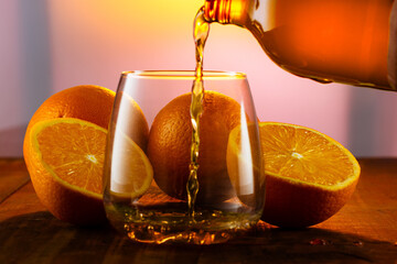 Bebida fresca al sabor de naranja 