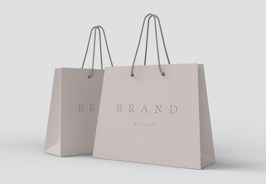 Two Shopping Bags Mockup