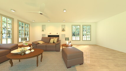 Fototapeta premium リビングルーム