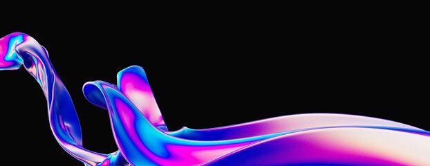 colorful flow poster. Wave Liquid shape