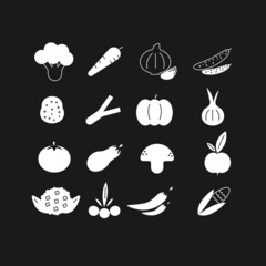 vegetables icons