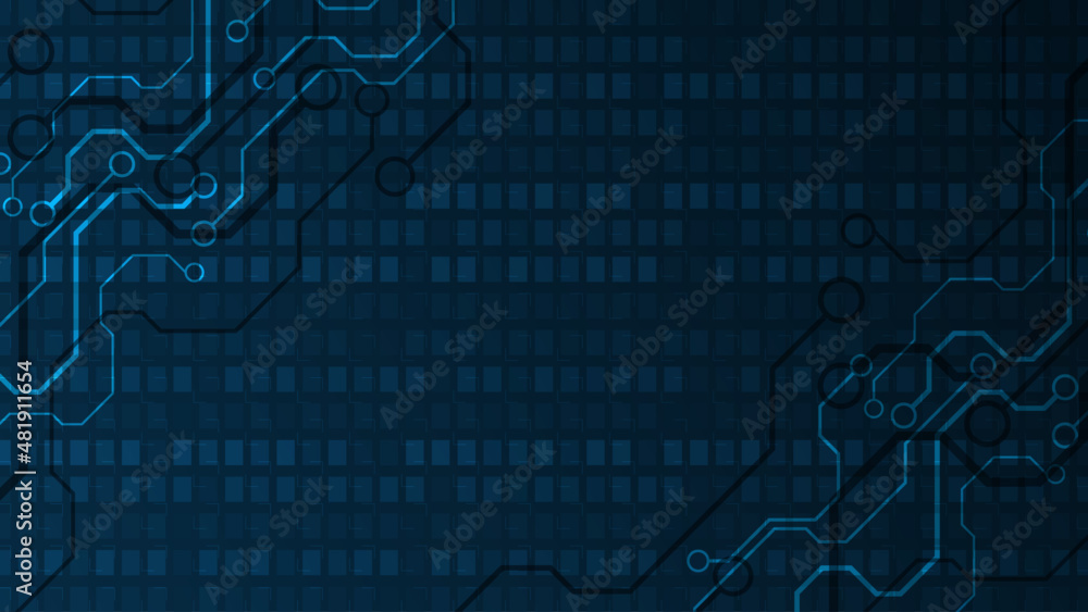 Wall mural technology background circuit board hi-tech communication concept innovation abstract background vec