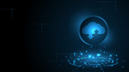 Cloud computing storage technology background digital data services innovation concept