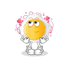 sunny side up shy vector. cartoon character