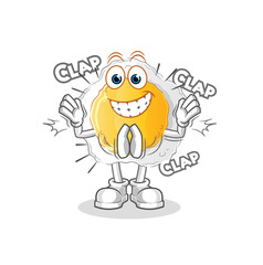sunny side up applause illustration. character vector