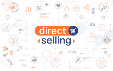 Fototapeta na wymiar Direct selling horizontal web banner