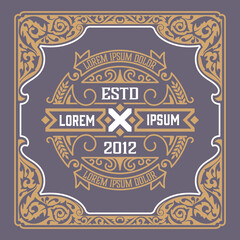 Western card with vintage style