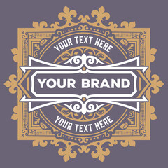 Western card with vintage style