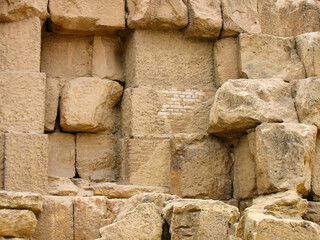 The iconic Pyramids at Giza just outside Cairo in Egypt