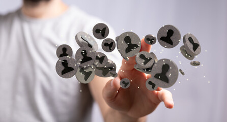 conference team work connection digital concept