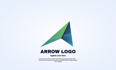 illustrator arrow company template logo icon vector