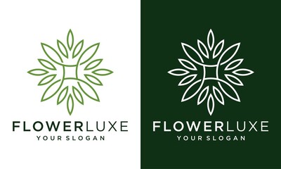 vector graphic illustration of neat square leaf arrangement. fit for nutrition products, etc.