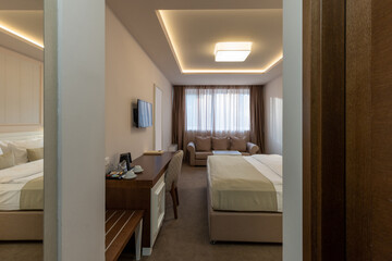Interior of an empty hotel apartment