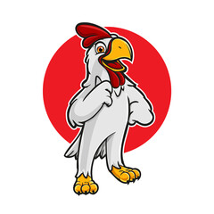 cartoon mascot chicken for company logo - 481920095