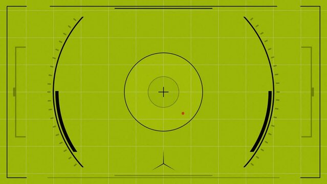 greenscreen. drone target sight tracking object. animation illustration