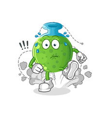 chemical tube running illustration. character vector