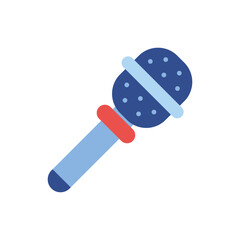 Microphone isolated icon flat vector