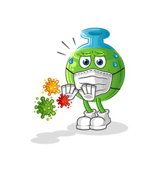 chemical tube refuse viruses cartoon. cartoon mascot vector