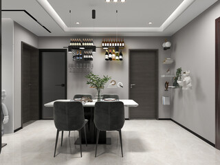 73㎡ modern decorated dining table