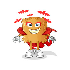 burlap sack Dracula illustration. character vector