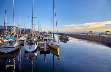 Port of Edmonds, Washington, on a Summer evening