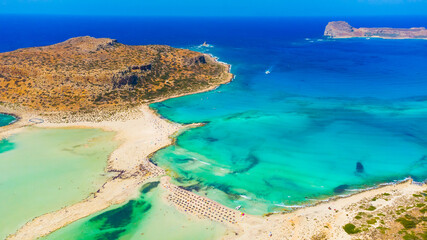 Blue lagoon in Ballos, Crete, Greece