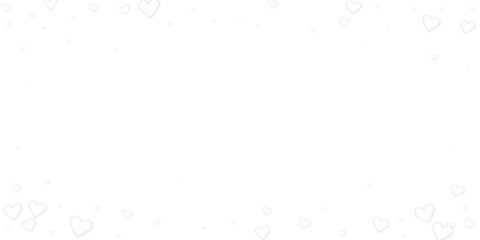 White heart love confettis. Valentine's day vignet