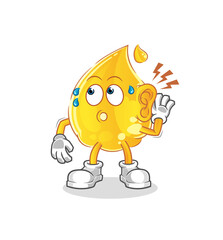 oil eavesdropping vector. cartoon character