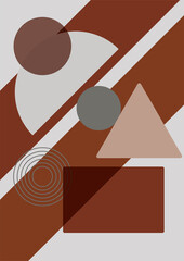 Modern minimalist abstract aesthetic illustrations. Bohemian style wall decor. Contemporary artistic posters.