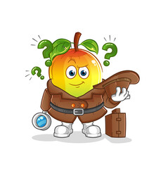 mango detective vector. cartoon character