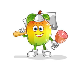 mango Butcher illustration. character vector