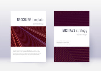 Minimalistic cover design template set. Orange abs