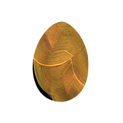 Easter egg - textured terracotta smears isolated on white background. Boho Scandinavian watercolor textured painting. Design for background, cover and packaging, Easter and food illustration, greeting