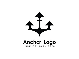 minimalist anchor logo, anchor vector logo design, Anchor icon Logo, Anchor marine icon © riansa28