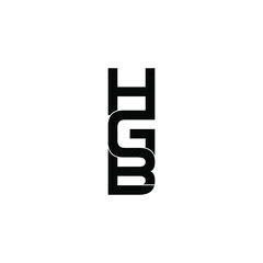 hgb letter original monogram logo design