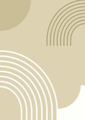 Obraz premium Circle abstract Flat Boho Geometric Neutral Color design Poster