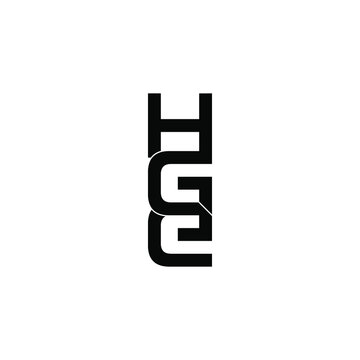 hge letter initial monogram logo design