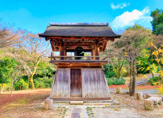 京都、正伝寺の鐘楼