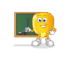 corn kernel teacher vector. cartoon character