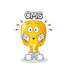 corn kernel Oh my God vector. cartoon character