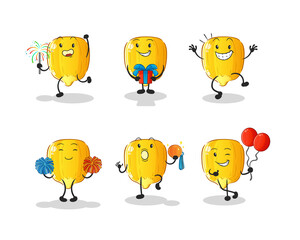 corn kernel celebration set character. cartoon mascot vector