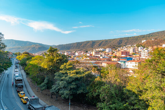 LANDSCAPE OF THE CITY OF SAN GIL IN COLOMBIA WITH SANTANDER AVENUE