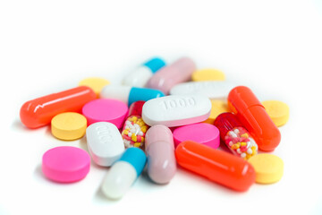 colorful of medicine capsule.