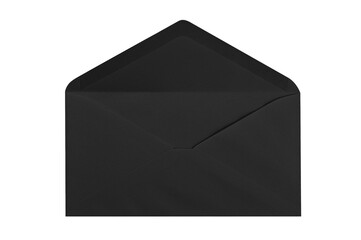 Black envelope isolated on white